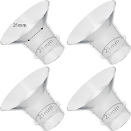 Flange Inserts 21mm Compatible with Medela/Spectra/TSRETE/Elvie/Momcozy/Bellababy Breast Pump 24mm Shields/Flanges, Reduce 24mm Tunnel Down to 21 mm, 4PCS