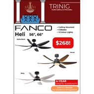 FANCO Heli-56 / Heli-66 Ceiling Fan 6-Blade [100% Free Doorstep Delivery]
