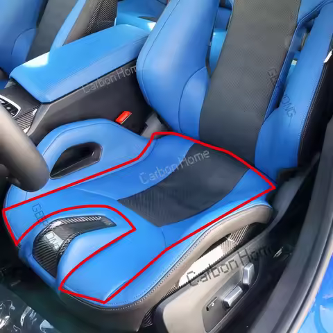 Carbon Home M Carbon Bucket Seat Cushion Genuine Leather Protector Cover for BMW G87 M2 G80 G81 M3 G