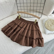 Chân Váy Xòe Ngắn Chữ A Dễ Thương Phối Bèo Lưng Chun Có Bảo Hộ Vải Xốp Đôi CÓ BIGSIZE CV409