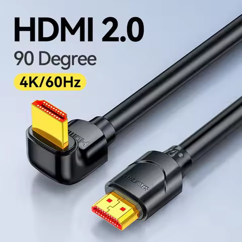 SAMZHE 90/270 Degree Angle HDMI Cable 4K/60Hz HDMI-Compatible 2.0 Cable Video Audio HDMI Cable For R