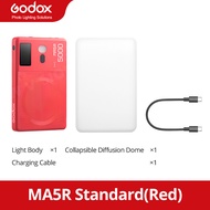 Godox พาวเวอร์แบงค์ไร้สาย MA5R ระบบชาร์จแม่เหล็กแบบไฟ LED สี1800K ถึง10000K RGB ที่ออกแบบให้บางเฉียบ