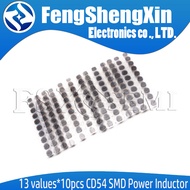 13values*10pcs CD54 SMD Power Inductor Assortment Kit 2.2UH-470UH Chip Inductors CD54 Wire Wound Chi
