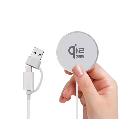25W Qi2.2 Magnetic Wireless Charger Pad PD Type C USB Phone Fast Charging Dock Station for Samsung i