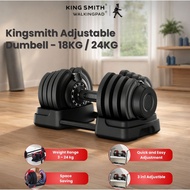 Kingsmith Adjustable Dumbbell 3 in 1 Dumbell Barbell Kettlebell (18KG / 24KG)