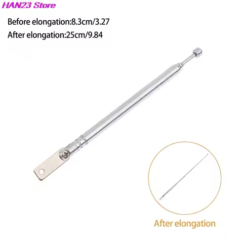 1PC Radio Antenna Telescopic Antenna 5 Sections Inner Pin Connector M2.5 For FM Radio Remote Control