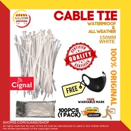 Cignal Cable Tie - Standard (100pcs - 1 pack) + FREE FACEMASK