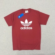 Adidas Trefoil Maroon T-Shirt T Shirt Lelaki