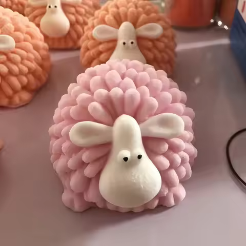 3D Cute Sheep Candle Silicone Mold DIY Goat Animal Candle Making Soap Clay Plaster Resin Mould Home 