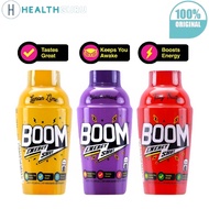 HealthGuru Boom Energy Shot 60ml Energy Drink Shot Lemon Lime Blackcurrant Tutty Fruity Minuman Tena