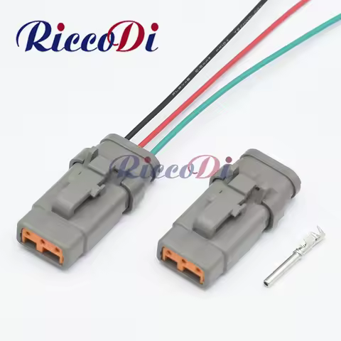 1 Set 3 Pin DTM Male Female Auto Waterproof Wire Connector DTM06-3S-E007 DTM06-3S DTM04-3P ATM06-3S