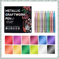 [h5bl3j6wj.ph] Metallic Paint Markers,Acrylic Paint Pens for Rock Painting,Ceramic,Wood,Canvas,Glass
