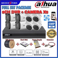 DAHUA ✨8-CHANNEL 5MP Full HD CCTV 8CH DVR + Camera + HardDisc + Power Supply Package Full Set✨