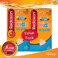 Redoxon Double Action Kids Vitamin C &amp; Zinc Chewable Tablets (2 X 60 Tablets)