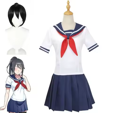 Ayano Aishi Cosplay Ayano Aishi Jk Costume Synthetic Wig Anime Role Playing Costumes Sailor Unifroms