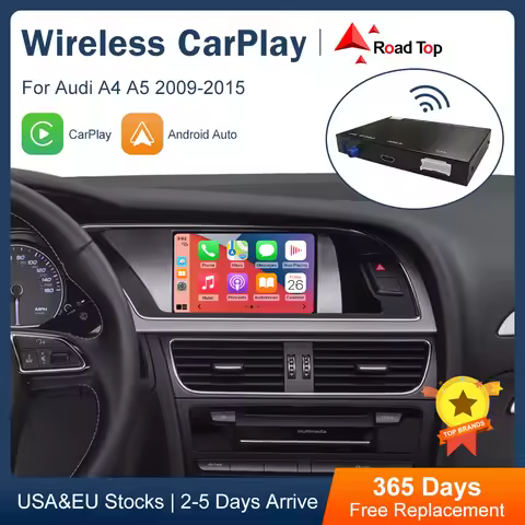 Road Top Wireless CarPlay Android Auto Interface for Audi A4 S4 B8 A5 S5 Q5 2009-2015 With AirPlay M