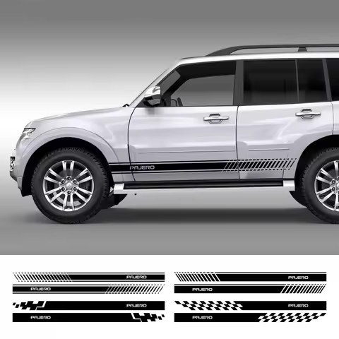 Car Door Side Stickers For Mitsubishi Pajero 1-4 MK2 TR4 V20 V33 V60 V73 V75 V98 Auto Vinyl Decals A
