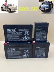 แบตเตอรี่(แห้ง) ยี่ห้อ Aroma / GMELA : 6V4.5Ah/6V7Ah/6V10Ah/4V4.5 Ah สำหรับรถเด็กเล่นหลายหลายรุ่น/เครื่องสำรองไฟ UPS ถ่านไฟฉาย/ตู้ลำโพง