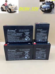 แบตเตอรี่(แห้ง) ยี่ห้อ Aroma / GMELA : 6V4.5Ah/6V7Ah/6V10Ah/4V4.5 Ah สำหรับรถเด็กเล่นหลายหลายรุ่น/เค