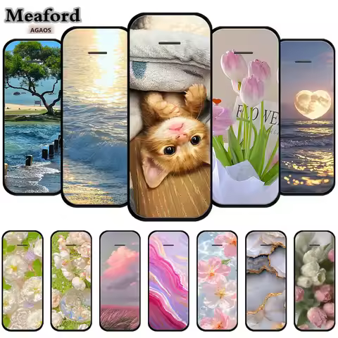For Nokia 215 4G Case Soft Silicone TPU Phone Back Cover Funda for Nokia215 4G Flowers Cartoons Prot