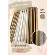 3in1set MOCHA (2 Blackout and 1 lace) 3ft/4ft/5ft/6ft/7ft/8ft/9ft/10ft