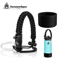 Vacuum Aqua Paracord and Silicone Boot Set Tumbler Accessories for Tumbler Paracord Handle（20oz-4oz）