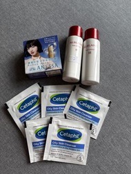 ANESSA防曬 + ALBION爽膚水 + Cetaphil潔面試用裝