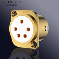 Viborg CF205G 5Pin XLR Socket 24K Gold Plated Copper Accept Stax Pro Bias Headphones Socket Stax Hea