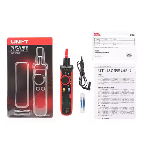 600V AC DC Tester UT118C Digital Multimeter For Dark Environment Testing CAT III 600V Safety Rating 