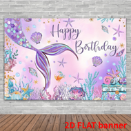 Mermaid Scale Birthday Party Background Fabric 59-Inch X 39-Inch Polyester Princess-Themed Decoratio