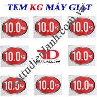 [CN Hcm] Combo 10 KG Stamps Washing Machine Stickers Type 10 KG