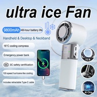 3 seconds to cool Portable mini handheld fan 9800mAh can charge mobile phones 100 levels of adjustme