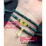 Lam Ngoc Jadite Mix Charm Bracelet Hoa Dien + Hazelnut Size 5.5mm Svip
