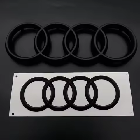 CCC Audi A3 A4 A5 A6 A7 Q2 Q3 Q5 Q8 TT Black/Silver 4 Ring ABS Car Hood Front Bonnet Grill Rear Trun