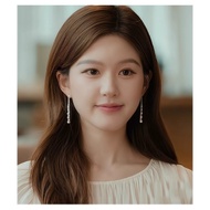< Xu Me Dazzling > Xu Yan Same Style Flashing Zirconium Pearl Flow Earrings Female Light Luxury High