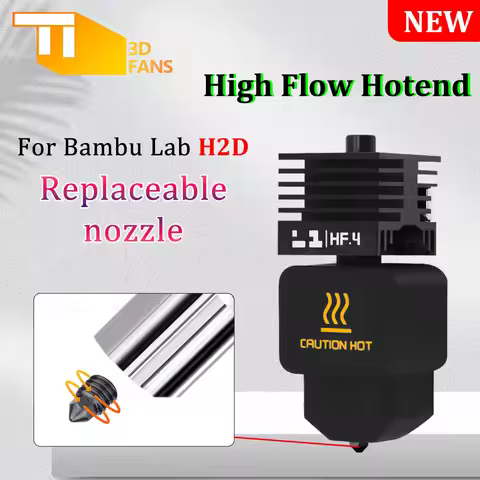 NEW Upgrade H2D High Flow Hotend For Bambu Lab H2D High flow hotend kit 0.2/0.4/0.6/0.8mm Hardened S