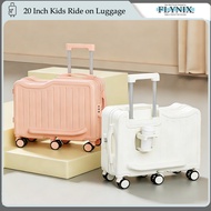Ride on Luggage 20 Inch 80kg Supported Seat Rideable Cup Holder Carry On Luggage Bag Travel Suitcase