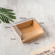 10 PCS Kotak Dessert / Paper Box Burger Sandwich Roti Kotak Kue Box Brownies Salad / Box Kue Estetik