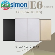 Simon E6 CHAMPAGNE 13A Flat Uni 20A 1G1W 2G1W 3G1W 4G1W 15A AUTOGATE Switch & Socket