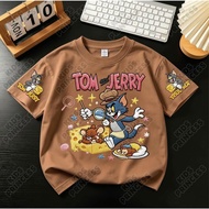 (Ship 24 Hours)KIDS PRINCESS Children's Short-Sleeved T-Shirt Round Neck Printed 90-150 Cm D68