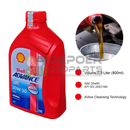 Oli Shell Advance AX3 20W-50 800ml 4T Mineral Motor Bebek Grand Supra Vega Jupiter Original