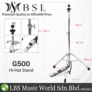 BSL G500 Hi-Hat Tripod Pedal Stand Double Brace for Drum Kit Holding Cymbal (Hihat Hi Hat)