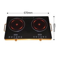 Embedded Desktop Induction Cooker Electric Ceramic Stove Double-Headed Electric Stove Household Flat Stove Convection Oven Electromagnetic Double Stove Stove