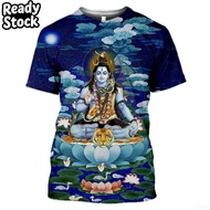 Summer Fashion Indian Deities Graphic T Shirts New Men Casual Oversized Nation Style Printed Round N