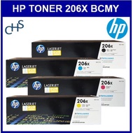 HP Toner 206X High Yield Black Cyan Magenta Yellow For M255DW / M255NW / M283FDN / M283FDW