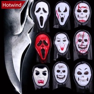HOTWIND Halloween Scary Mask Scream Ghost Face Plastic Witches Mask Horror Full Head Masks Movie Cosplay Costume Props A6D4