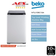 Beko Washing Machine 8KG Top Load Washer Machine Mesin Basuh Auto Mesin Basuh Murah 洗衣机 WTLJ108C1SM