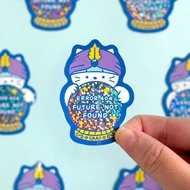 Error 404: Future Not Found Glitter Sticker | Jormation