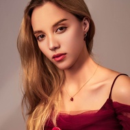 Vachana - Red Agate Faceted Pomegranate Seed Necklace & Earrings Sets (เซททับทิม)