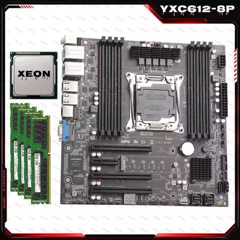 Cloud Star C612-8P M-ATX Motherboard LGA2011-3 DDR4 8 Memory Slots M.2 NVMe Quad 2.5G LAN BMC PCIe 3